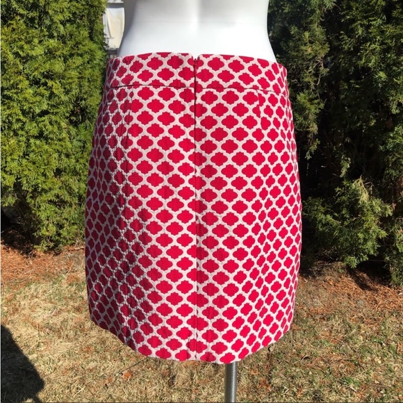 Ann Taylor lined Moroccan windowpane skirt sz 6 - Picture 4 of 7
